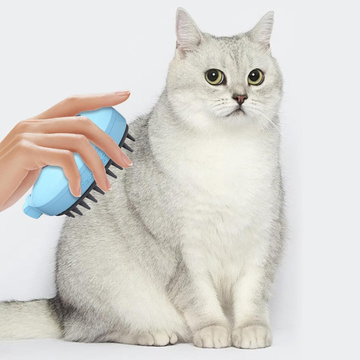Transform Your Pet's Grooming Routine with the 3-in-1 Whale-Shaped Steam Brush