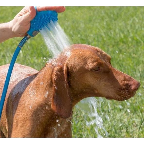 Silicone Pet Bathing Gloves with Handheld Massage Nozzle