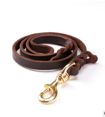 Leather Heavy Duty Training Leash Strong Durable Rope