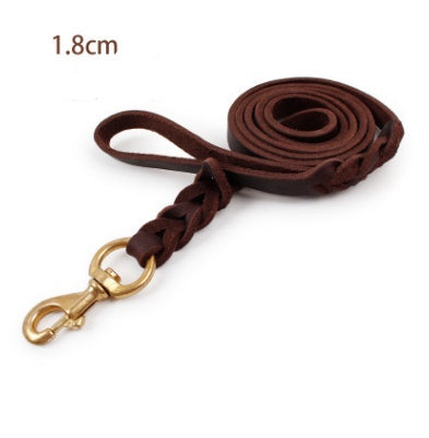 Leather Heavy Duty Training Leash Strong Durable Rope