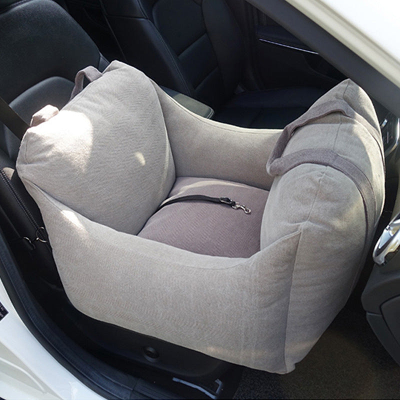 Waterproof Portable Dog Car Seat Carrier with Safety Mesh