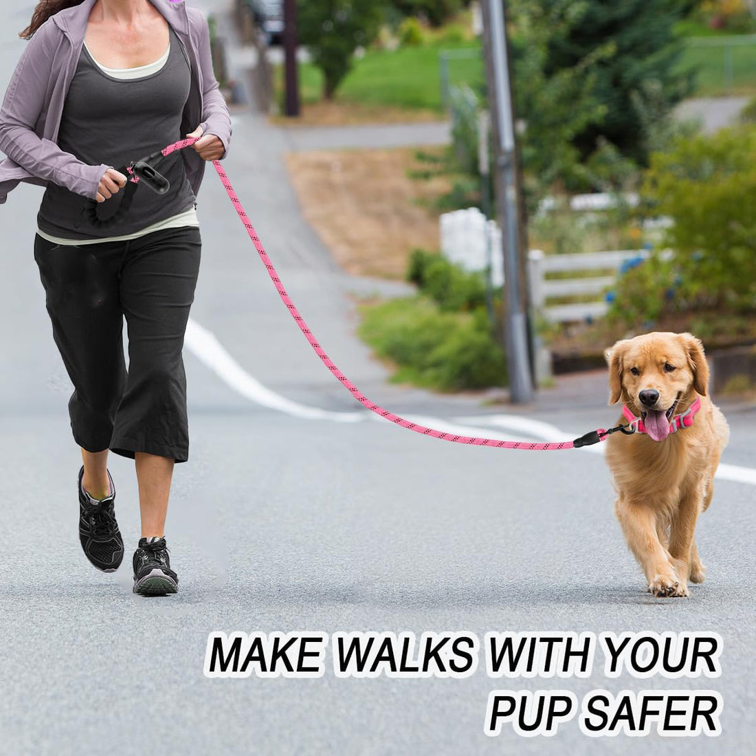 Heavy Duty Reflective Dog Leash 5FT Padded Handle Walking Training