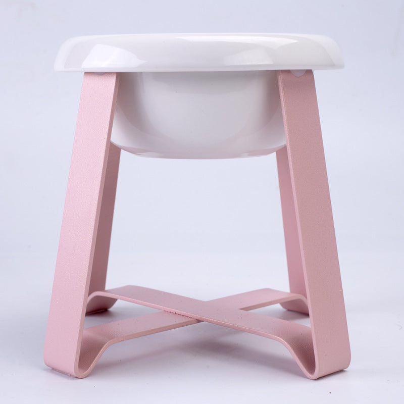 Creative Cat Bowl With Iron Stand 2-in-1 Feeder
