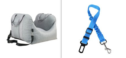 Waterproof Portable Dog Car Seat Carrier with Safety Mesh