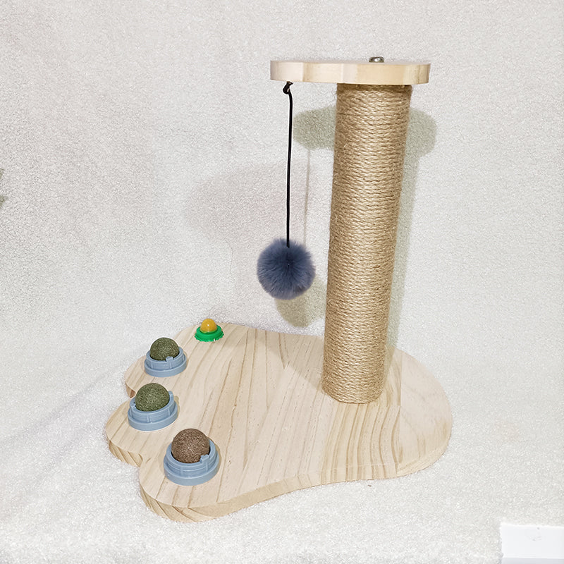 Solid Wood Cat Turntable Bite Resistant Toy