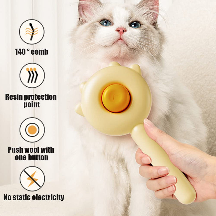 Self-Cleaning Pet Hair Removal Brush for Cats and Dogs