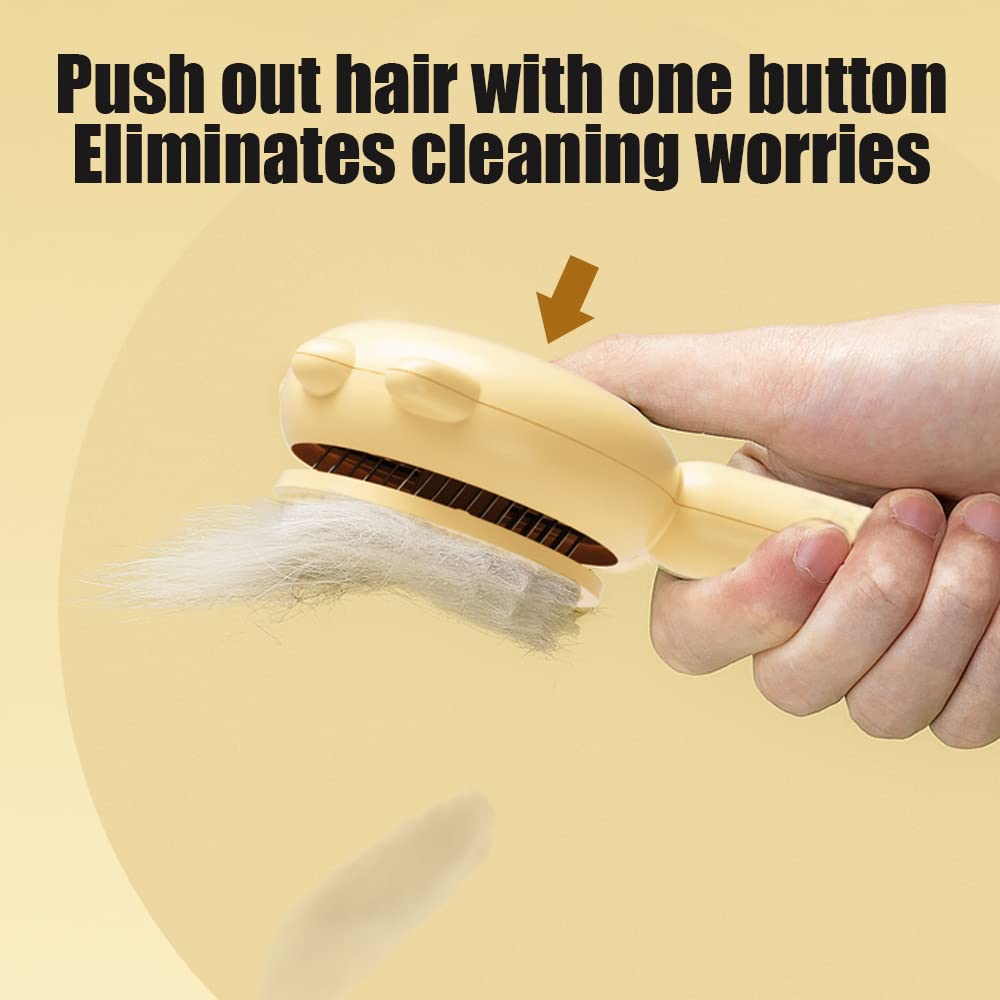 Self-Cleaning Pet Hair Removal Brush for Cats and Dogs