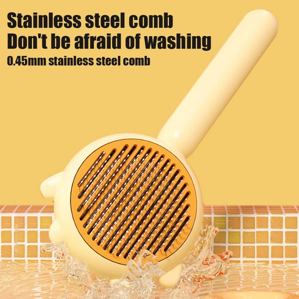 Self-Cleaning Pet Hair Removal Brush for Cats and Dogs