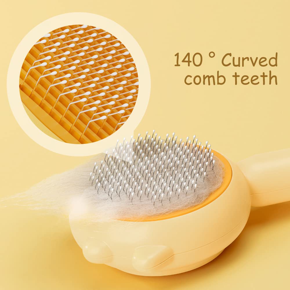 Self-Cleaning Pet Hair Removal Brush for Cats and Dogs