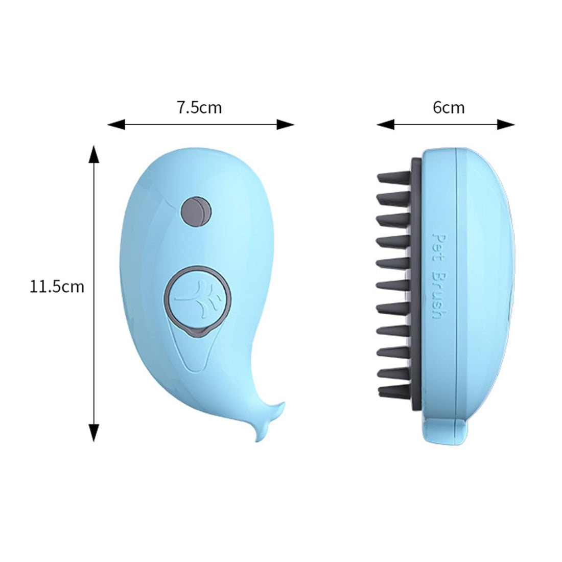 3-in-1 Whale-Shaped Steam Brush for Cats and Dogs