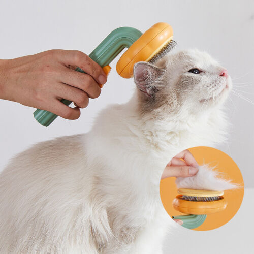 Self-Cleaning Pumpkin Slicker Brush for Cats and Dogs