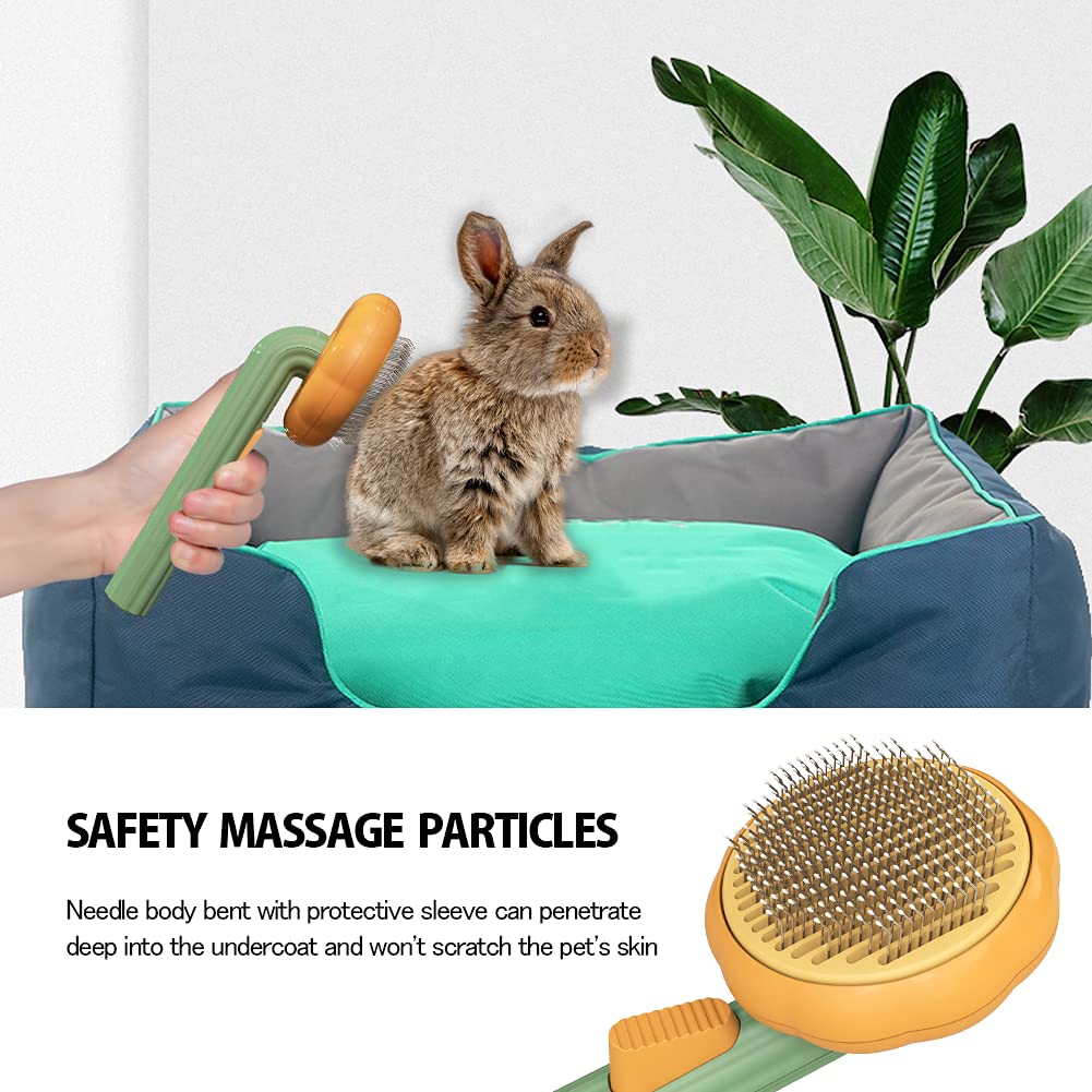 Self-Cleaning Pumpkin Slicker Brush for Cats and Dogs