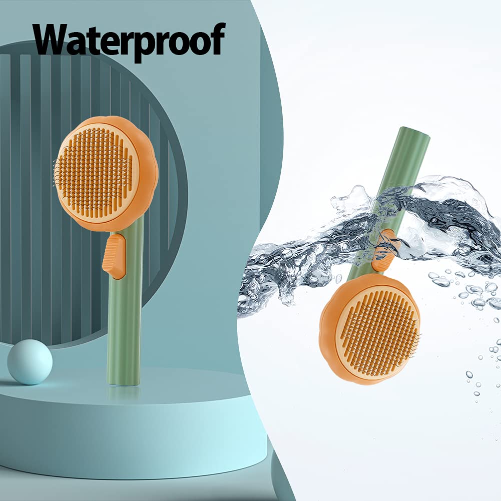 Self-Cleaning Pumpkin Slicker Brush for Cats and Dogs