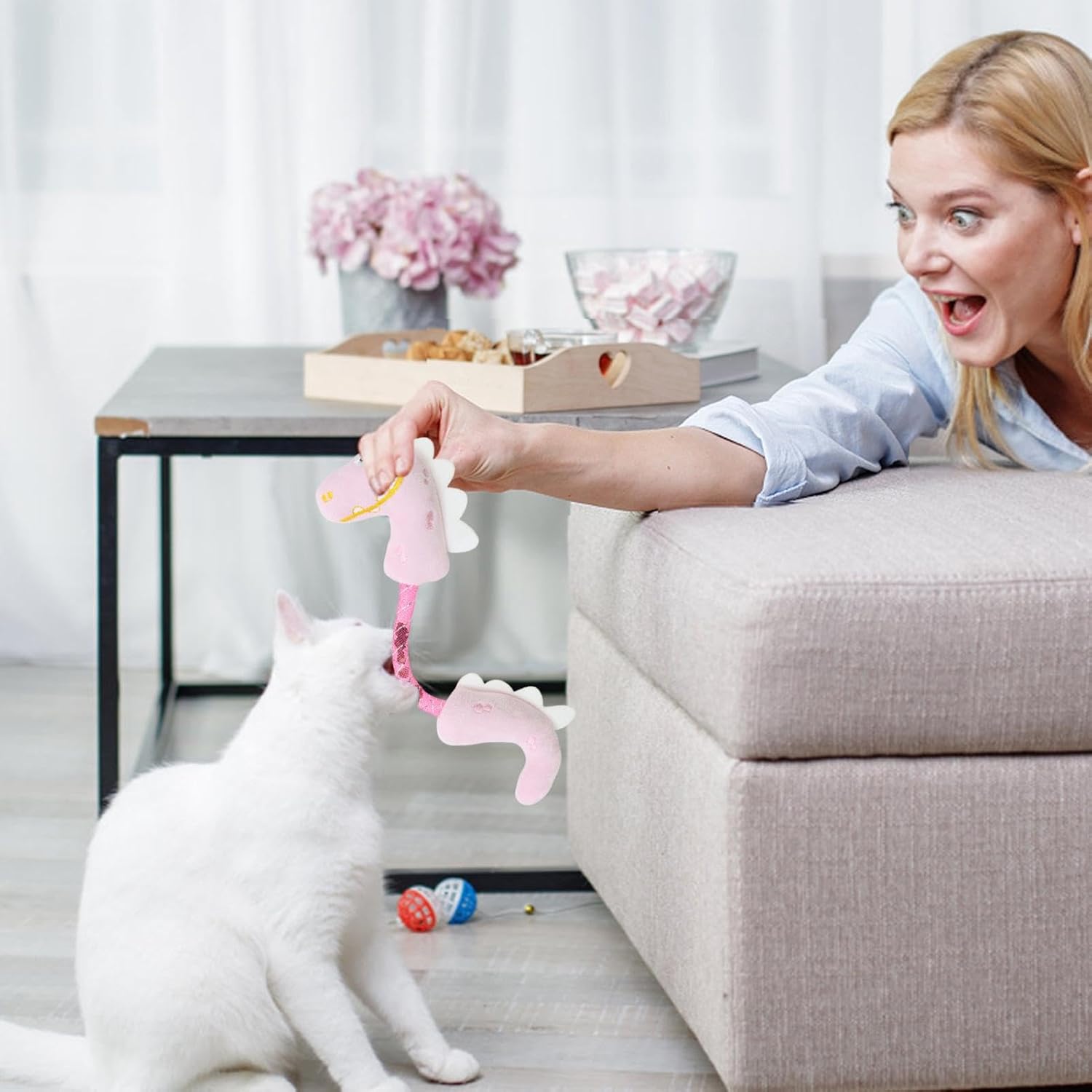 Catnip Rope Chew Toy Interactive Teeth Cleaning Cat Toy