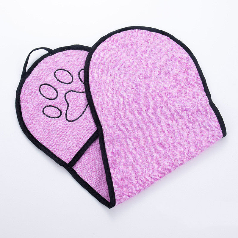 Solid Color Water Towel Dog Cat Pet Bath Towel