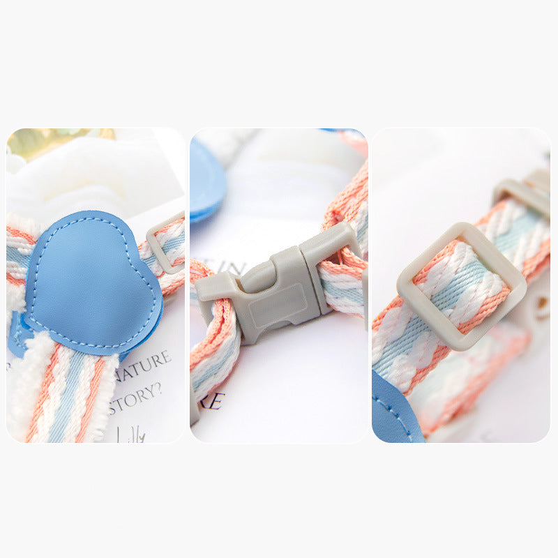 Breathable Summer Dog Leash with Chest Vest Small Medium