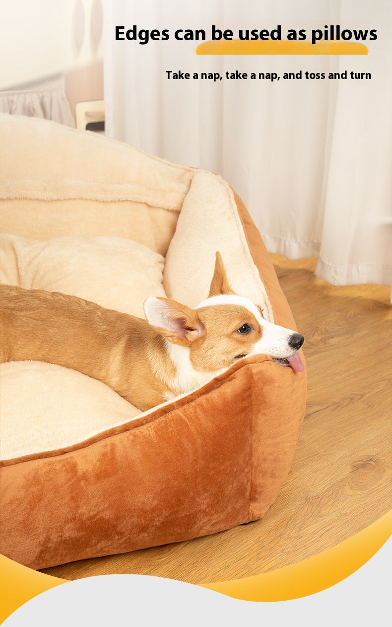 Large Warm Kennel Bed Removable Washable Mattress