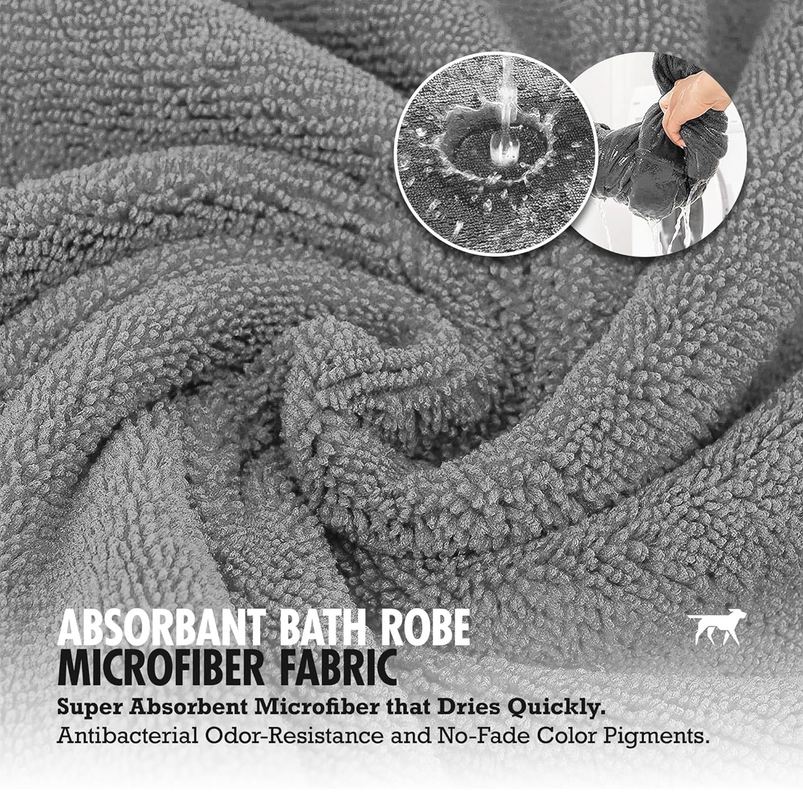 Super Absorbent Dog Bathrobe Towel Pajamas Coat