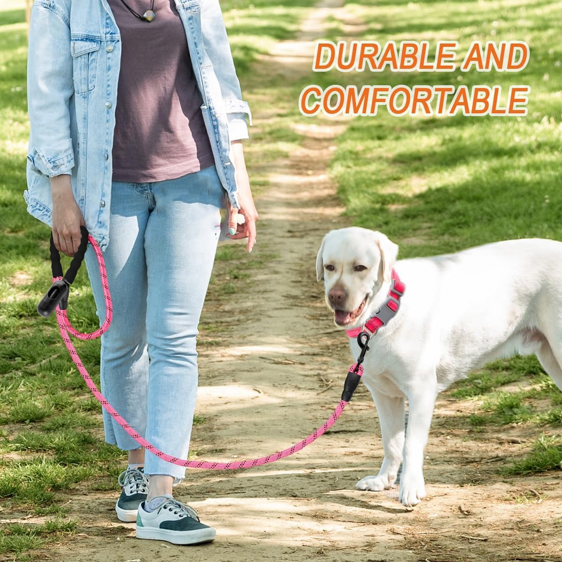 Heavy Duty Reflective Dog Leash 5FT Padded Handle Walking Training