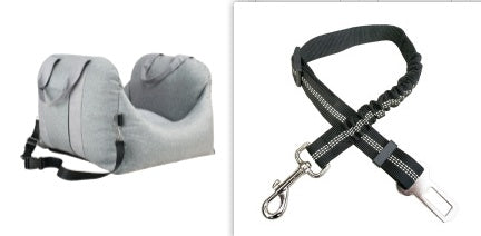 Waterproof Portable Dog Car Seat Carrier with Safety Mesh