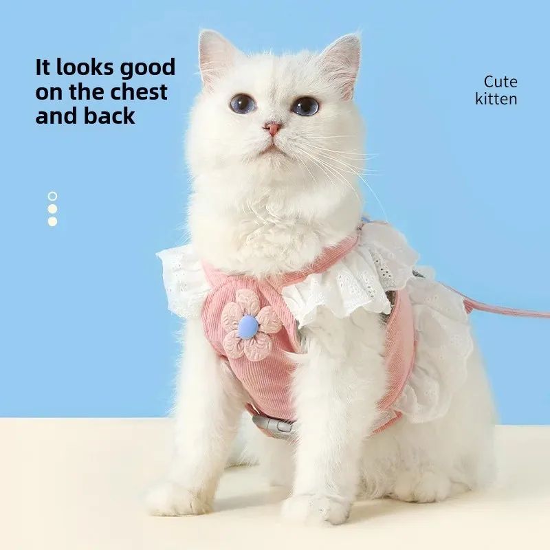 Dog and Cat Safety Leash with Back Strap