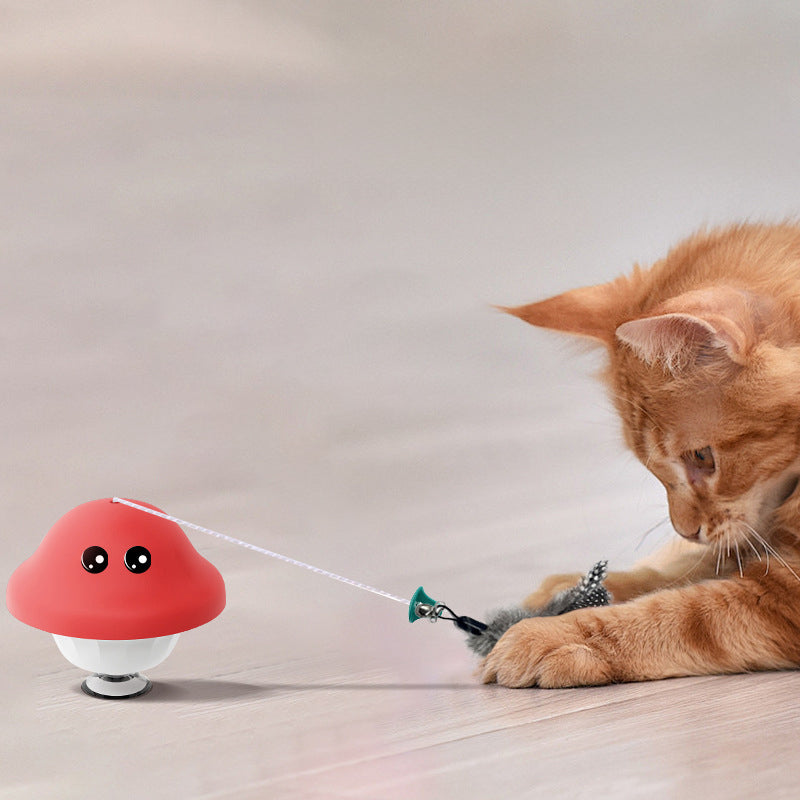 Retractable Cat Wand Suction Cup Teaser Toy
