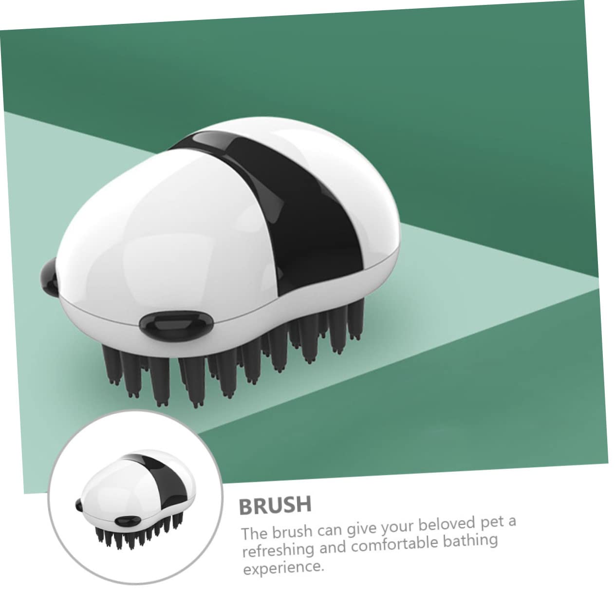 Pet Bath and Grooming Brush with Hair Removal Gloves