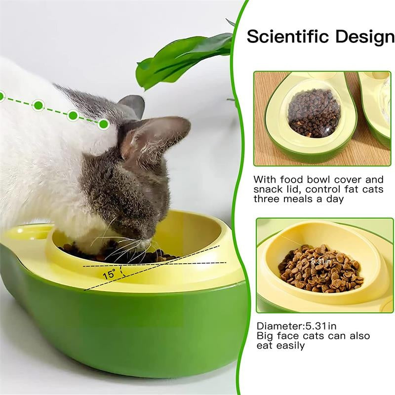 Avocado-Shaped Automatic Water and Food Feeder