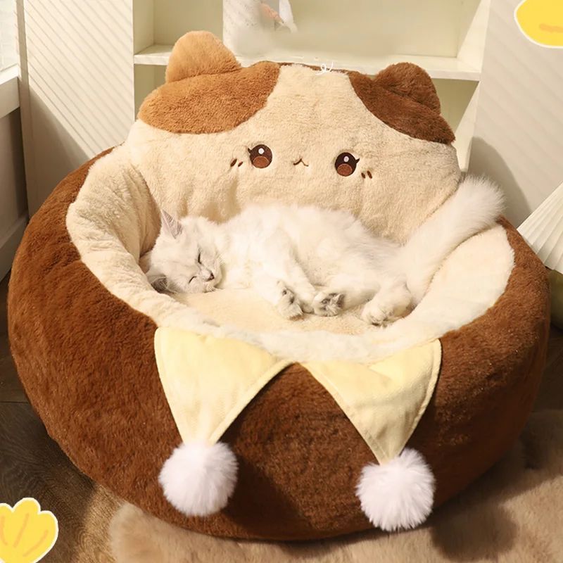 Round Cat and Dog Sofa Bed Soft Winter Cushion