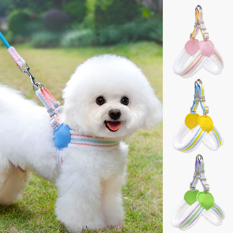 Breathable Summer Dog Leash with Chest Vest Small Medium