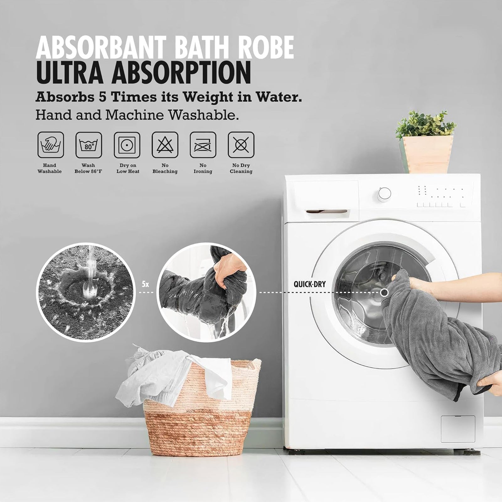 Super Absorbent Dog Bathrobe Towel Pajamas Coat