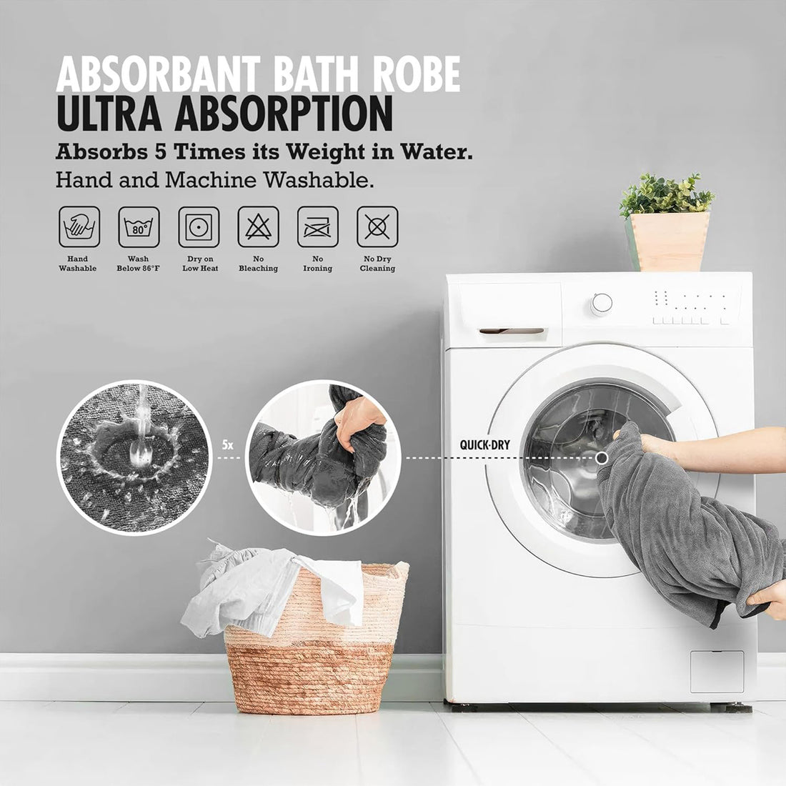 Super Absorbent Dog Bathrobe Towel Pajamas Coat