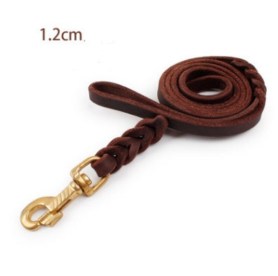 Leather Heavy Duty Training Leash Strong Durable Rope
