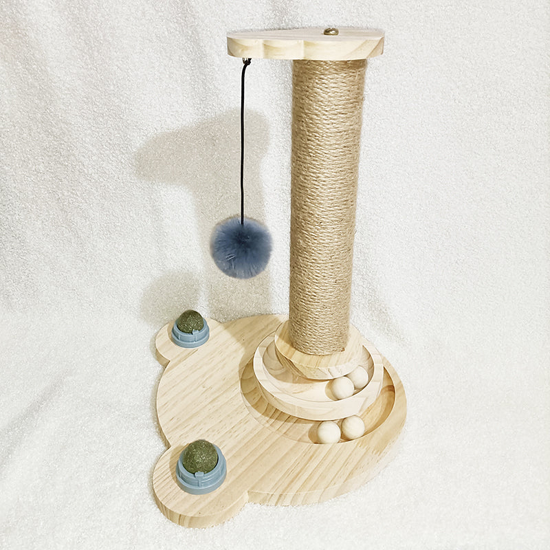 Solid Wood Cat Turntable Bite Resistant Toy