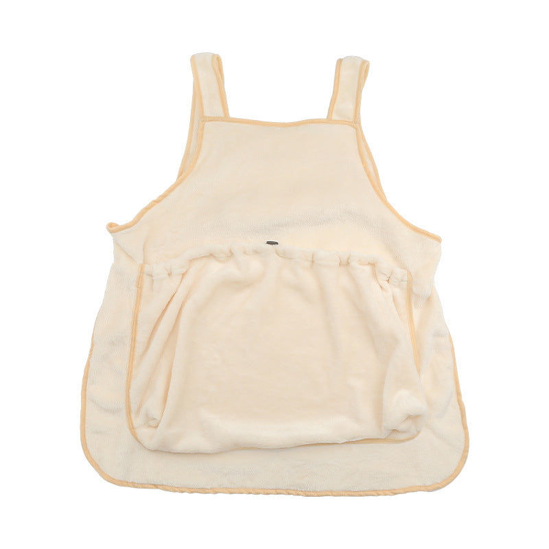 Pet Carrier Apron Plush Chest Bag for Cats and Dogs