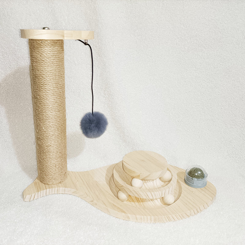 Solid Wood Cat Turntable Bite Resistant Toy