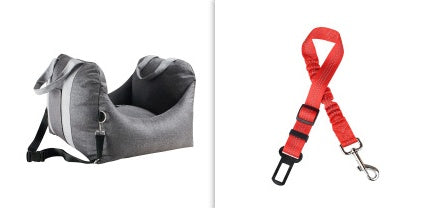 Waterproof Portable Dog Car Seat Carrier with Safety Mesh