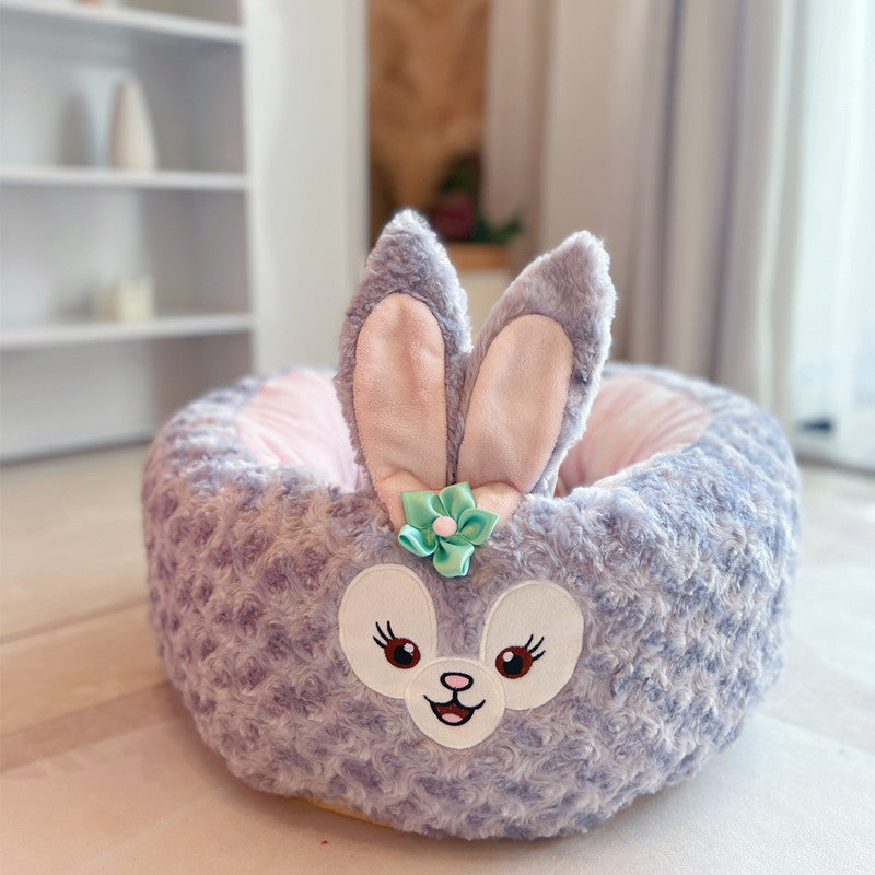 Cartoon Red Panda Plush Dog and Cat Nest Bed