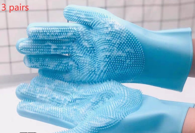 Silicone Pet Grooming Brush and Massage Gloves for Cats and Dogs