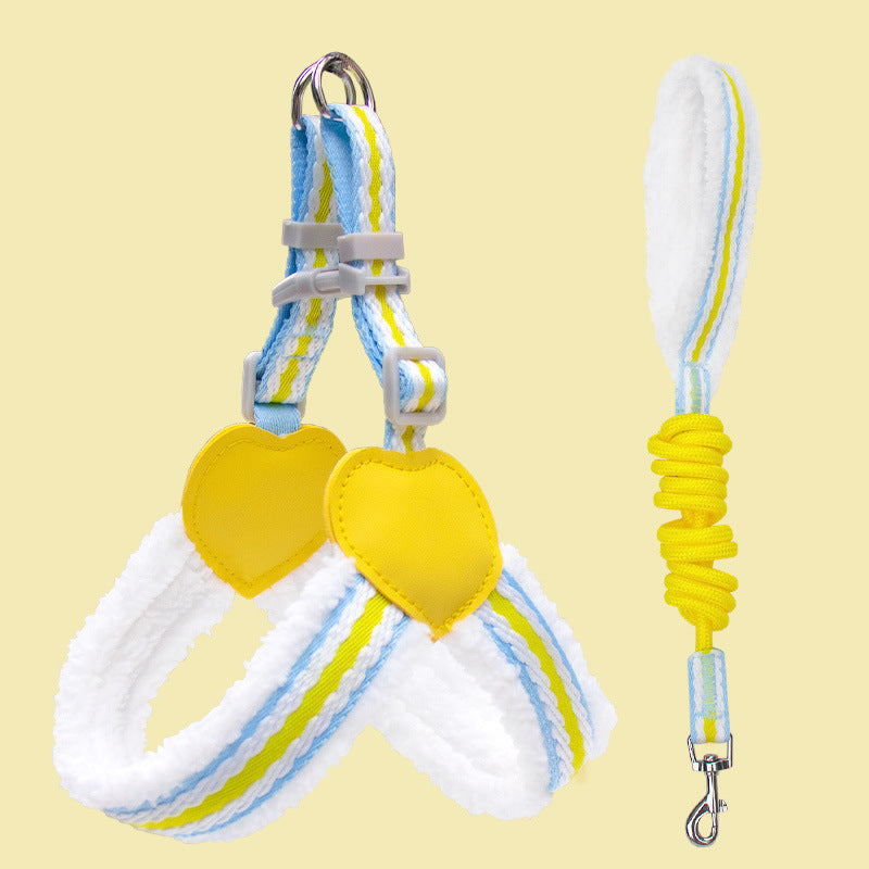 Breathable Summer Dog Leash with Chest Vest Small Medium