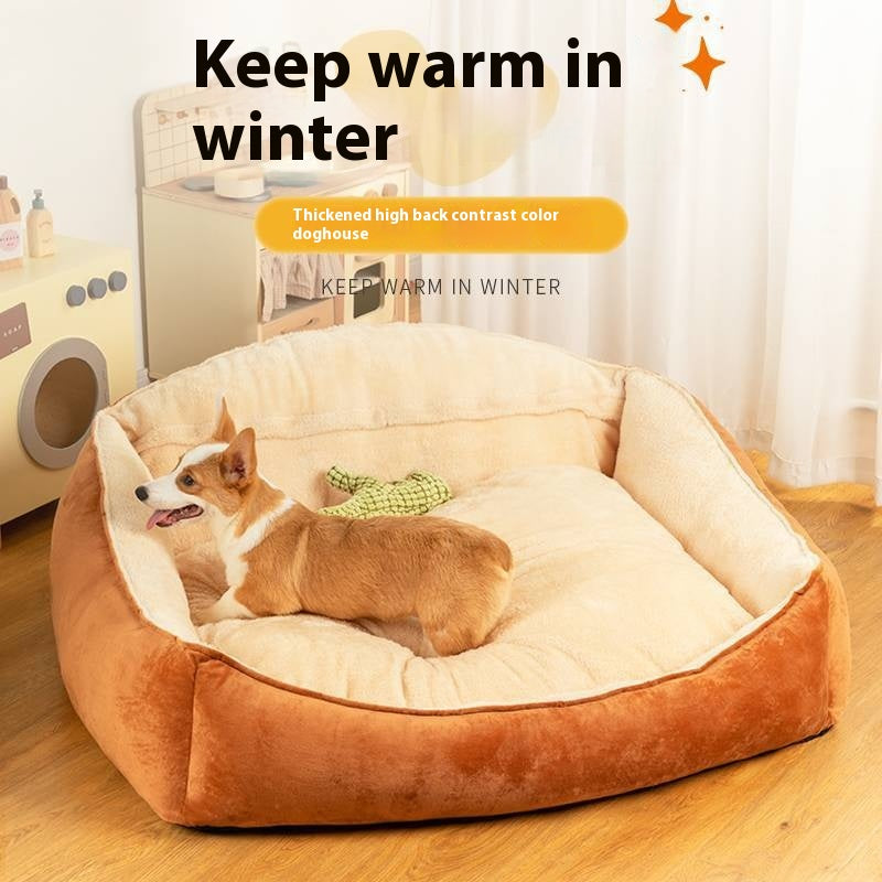 Large Warm Kennel Bed Removable Washable Mattress