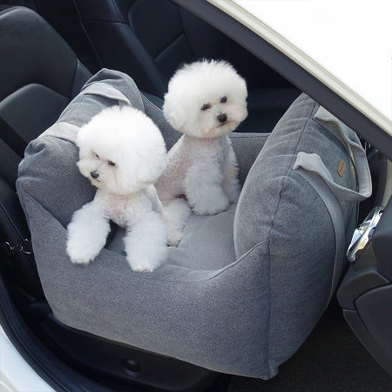 Waterproof Portable Dog Car Seat Carrier with Safety Mesh