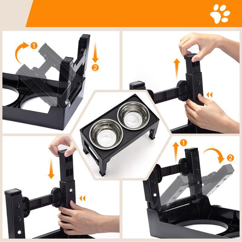 Pet Lifting Feeding Bowl Anti-Tumble Neck Protection for Dogs