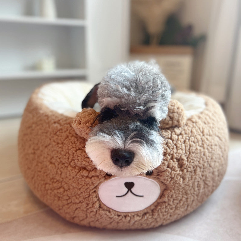 Cartoon Red Panda Plush Dog and Cat Nest Bed