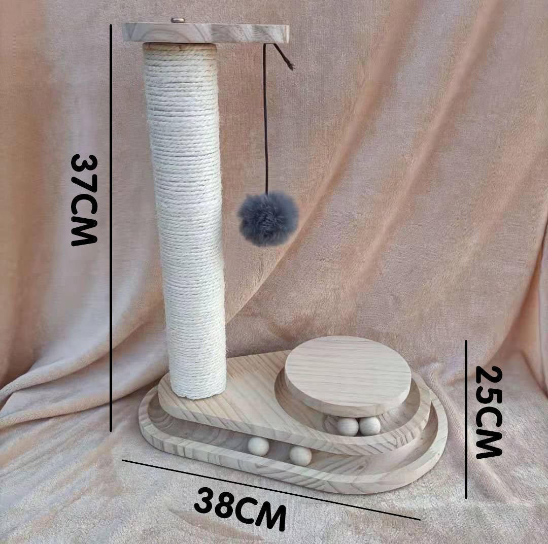 Solid Wood Cat Turntable Bite Resistant Toy