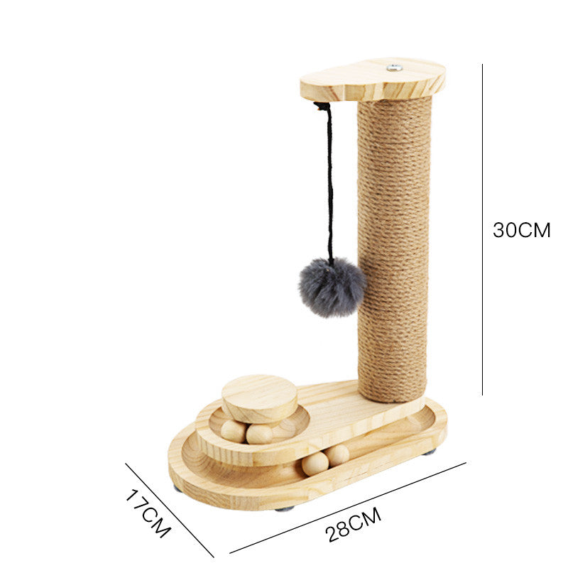 Solid Wood Cat Turntable Bite Resistant Toy
