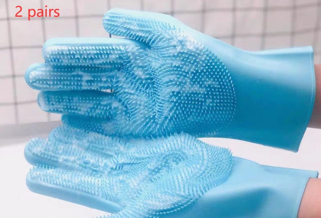 Silicone Pet Grooming Brush and Massage Gloves for Cats and Dogs