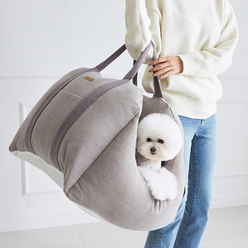 Waterproof Portable Dog Car Seat Carrier with Safety Mesh