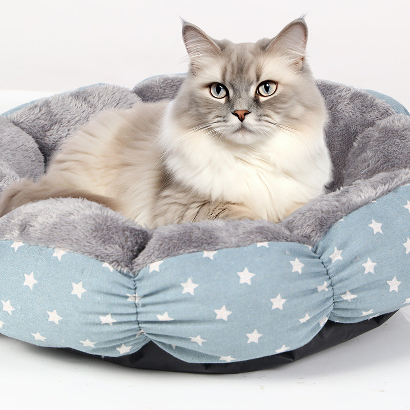 Calming Donut Cat and Dog Bed Fluffy Round