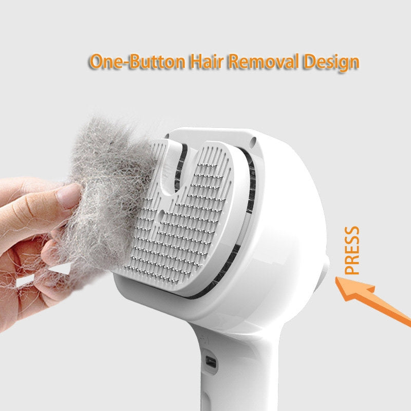 Self-Cleaning Pet Hair Remover Comb with Humidifier